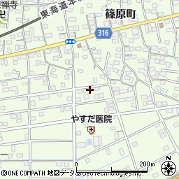 静岡県浜松市中央区篠原町20917周辺の地図