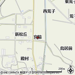 愛知県豊橋市杉山町宮脇周辺の地図