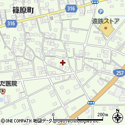静岡県浜松市中央区篠原町12121周辺の地図