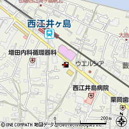 東播産業株式会社　セルフ江井ヶ島営業所周辺の地図