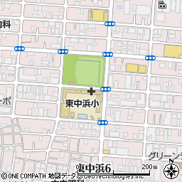 大阪市立東中浜小学校周辺の地図