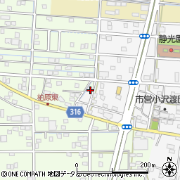 静岡県浜松市中央区小沢渡町1380周辺の地図