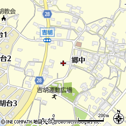 愛知県田原市吉胡町郷中248周辺の地図