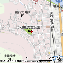 小山田公園トイレ周辺の地図