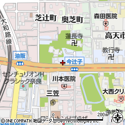 奈良県奈良市油阪東町周辺の地図