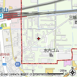 岡山県岡山市東区宍甘167-2周辺の地図