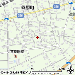 静岡県浜松市中央区篠原町20937周辺の地図