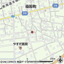 静岡県浜松市中央区篠原町20936周辺の地図