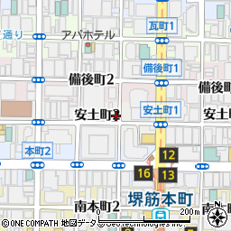 純国産馬刺しと朝引き鶏　にほんいち　大阪堺筋本町店周辺の地図
