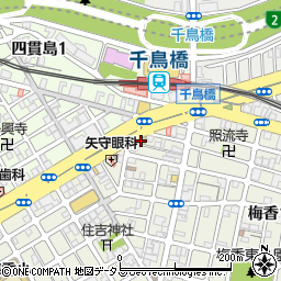 セブンイレブン千鳥橋駅前店周辺の地図