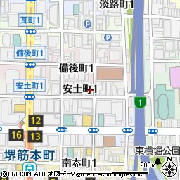 海鮮居酒屋 酒処 角力古市 堺筋本町店周辺の地図