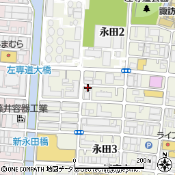 くるっとパーク永田駐車場周辺の地図
