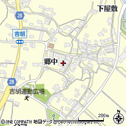 愛知県田原市吉胡町郷中223周辺の地図