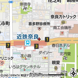 正木商事株式会社　近鉄奈良駅前店周辺の地図