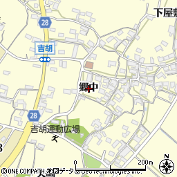 愛知県田原市吉胡町郷中周辺の地図