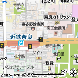 オリックスレンタカー近鉄奈良駅前店周辺の地図