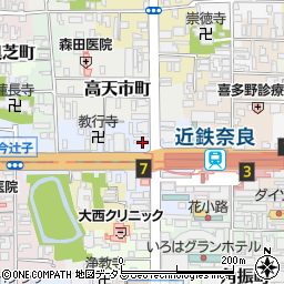 奈良県奈良市高天町周辺の地図