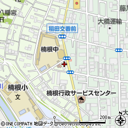 東大阪市立　楠根公民分館周辺の地図