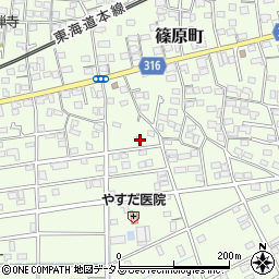 静岡県浜松市中央区篠原町20930周辺の地図