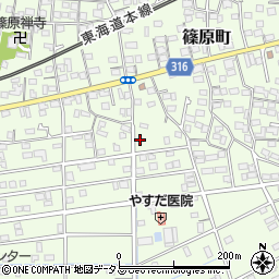 静岡県浜松市中央区篠原町20922周辺の地図