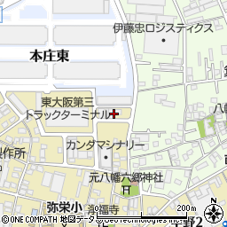 大阪府東大阪市本庄1丁目14周辺の地図