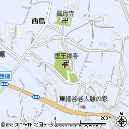 医王禅寺周辺の地図