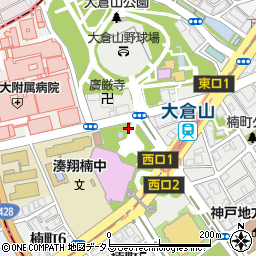 兵庫県神戸市中央区楠町周辺の地図