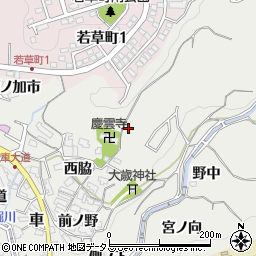 兵庫県神戸市須磨区車滝ケ原周辺の地図