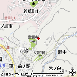 兵庫県神戸市須磨区車（滝ケ原）周辺の地図