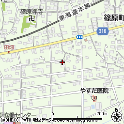 静岡県浜松市中央区篠原町20593周辺の地図