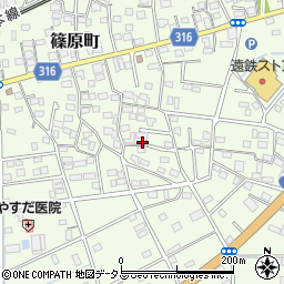 静岡県浜松市中央区篠原町12097周辺の地図