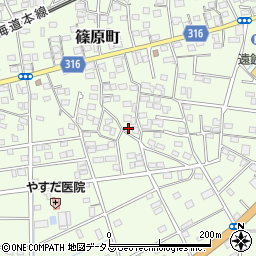 静岡県浜松市中央区篠原町12102周辺の地図