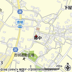愛知県田原市吉胡町郷中217周辺の地図