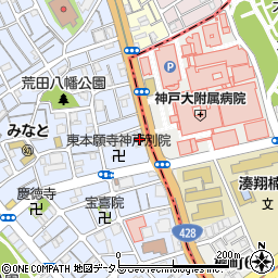 兵庫県神戸市兵庫区荒田町3丁目10-21周辺の地図