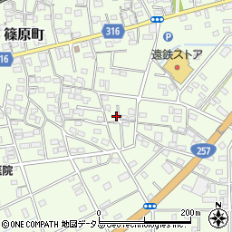 静岡県浜松市中央区篠原町21470周辺の地図
