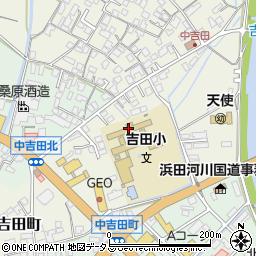 益田市立　吉田小学校吉田ボランティアハウス周辺の地図