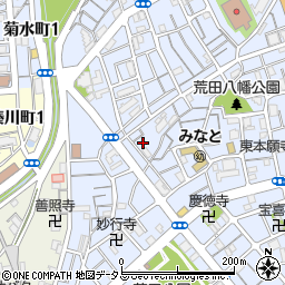 兵庫県神戸市兵庫区荒田町3丁目30周辺の地図