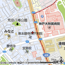 兵庫県神戸市兵庫区荒田町3丁目10-20周辺の地図