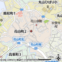 兵庫県神戸市長田区花山町周辺の地図