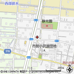 静岡県浜松市中央区小沢渡町1325周辺の地図