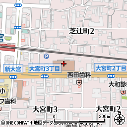 奈良中央郵便局　荷物集荷周辺の地図