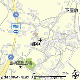 愛知県田原市吉胡町郷中221周辺の地図