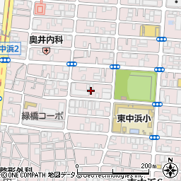 大阪府大阪市城東区東中浜2丁目12周辺の地図
