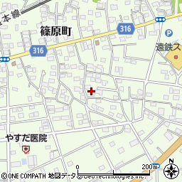 静岡県浜松市中央区篠原町12100周辺の地図