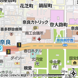 奈良県奈良市登大路一番町周辺の地図