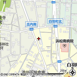 静岡県浜松市中央区白羽町107周辺の地図
