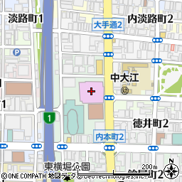 財団法人大阪産業振興機構　マイドームおおさか展示場・会議室受付周辺の地図