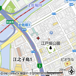 ラクラス江戸堀周辺の地図