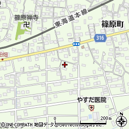 静岡県浜松市中央区篠原町11967周辺の地図