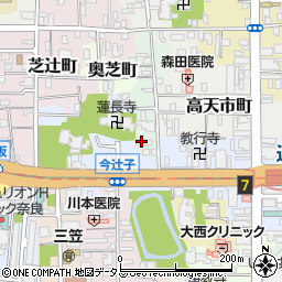 奈良県奈良市阪新屋町4周辺の地図